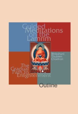 Book cover of the Study Guide Guided Meditations on the Lamrim