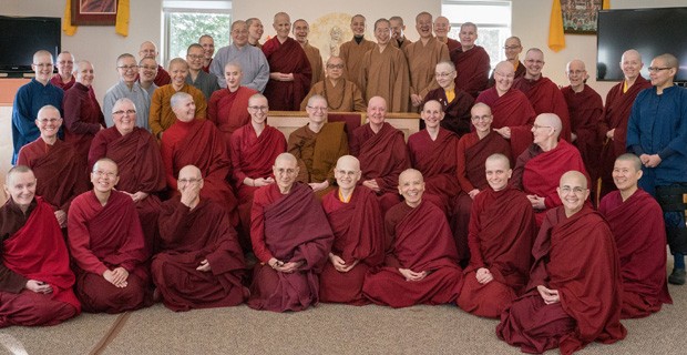Group photo of participants from the Living Vinaya in the West program.