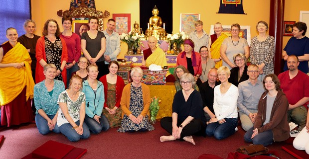 Group photo from teachings at Phendeling Center.