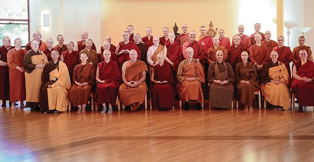 Group photo from monastic gathering.