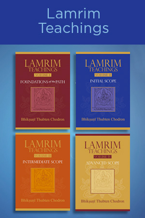 Compilation of 4 Lamrim book covers