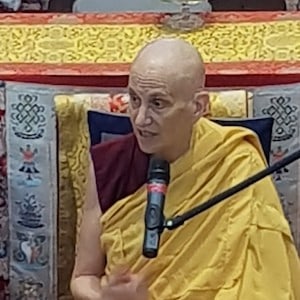 Venerable teaching at Amitabha Buddhist Centre.