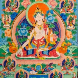 White Tara surrounded by different manifestations of Tara.