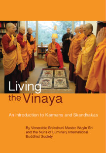Cover of the book, "Living the Vinaya"